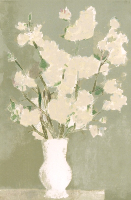 ベルナール・カトランの絵画作品　タイトルは、リンゴの花 Apple Blossom